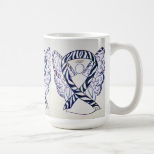 Zebra Awareness Ribbon Angel Art Tasse