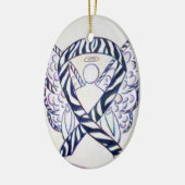 Zebra Awareness Ribbon Angel Ornament (Links)
