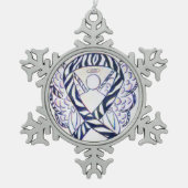 Zebra Awareness Ribbon Angel Ornament (Vorderseite)