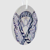 Zebra Awareness Ribbon Angel Ornamente (Vorderseite)