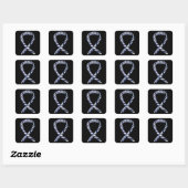 Zebra Awareness Ribbon Art Custom Sticker Decks (Blatt)
