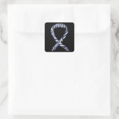 Zebra Awareness Ribbon Art Custom Sticker Decks (Tasche)