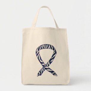 Zebra Awareness Ribbon Custom Art Toag Tragetasche
