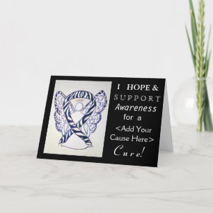 Zebra Awareness Ribbon Custom Ursache Engel Cards Karte