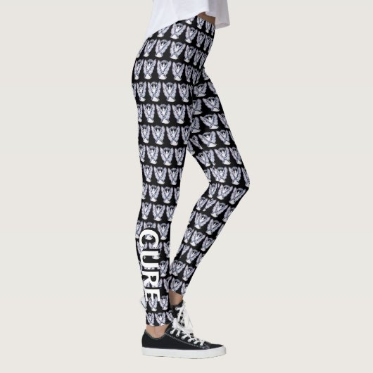 Zebra Awareness Ribbon Hope Cure Angel Leggings (Rechts)