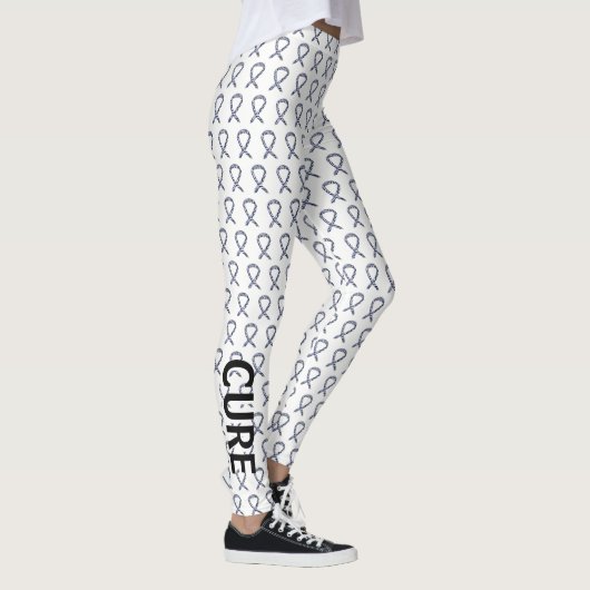 Zebra Awareness Ribbon Hope Cure Custom Leggings (Rechts)