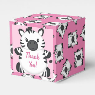 Zebra Baby Dusche Pink Geschenkschachtel