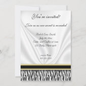 Zebra Baby Gender Reveal Party Einladung (Rückseite)