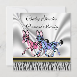 Zebra Baby Gender Reveal Party Einladung