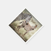 Zebra & Baby Napkins Serviette (Ecke)