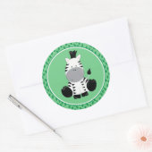 Zebra | Baby Safari Runder Sticker (Umschlag)