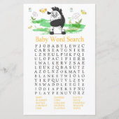 Zebra Baby Shooter Word Search Game (Vorderseite)