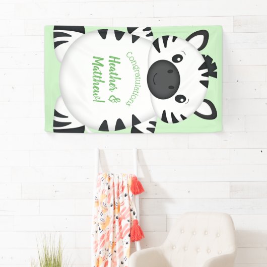 Zebra Baby Shower Banner (Insitu)