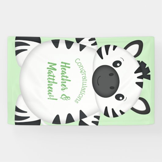 Zebra Baby Shower Banner (Horizontal)