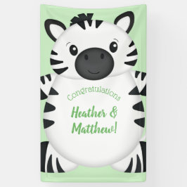 Zebra Baby Shower Banner