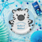 Zebra Baby Shower Blue Pappteller (Party)