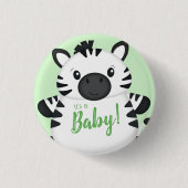 Zebra Baby Shower Button (Vorderseite)