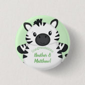 Zebra Baby Shower Button (Vorderseite)