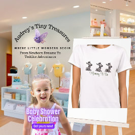 Zebra Baby Shower Cartoon verzaubert T-Shirt