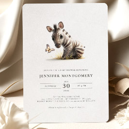 Zebra Baby Shower Gender Neutrale Einladung