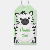Zebra Baby Shower Geschenkanhänger (Vorderseite)