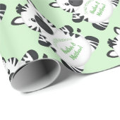 Zebra Baby Shower Geschenkpapier (Rolleneckpunkt)