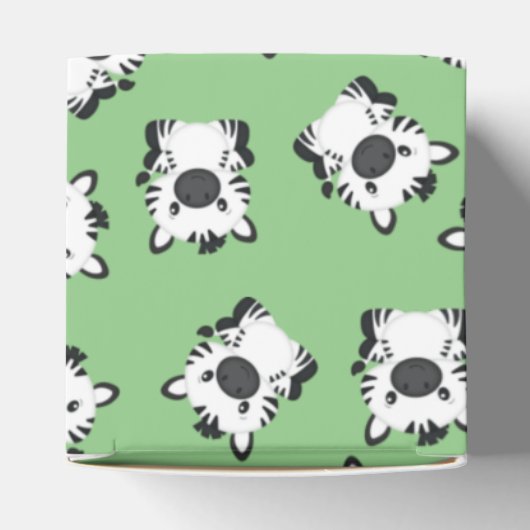Zebra Baby Shower Geschenkschachtel (Oben)