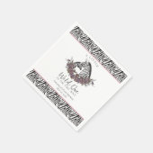 Zebra Baby Shower Kleiner Wilder Party Serviette (Ecke)