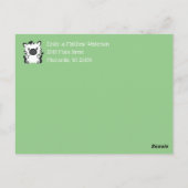 Zebra Baby Shower Postkarte (Rückseite)