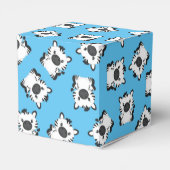 Zebra Baby Shower Safari Blue Boy Geschenkschachtel (Rückseite)