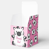 Zebra Baby Shower Safari Pink Girl Geschenkschachtel (Geöffnet)