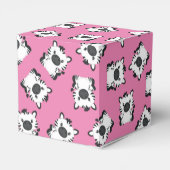 Zebra Baby Shower Safari Pink Girl Geschenkschachtel (Rückseite)