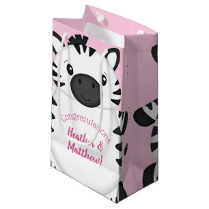 Zebra Baby Shower Safari Pink Girl Kleine Geschenktüte