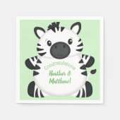 Zebra Baby Shower Serviette (Vorderseite)