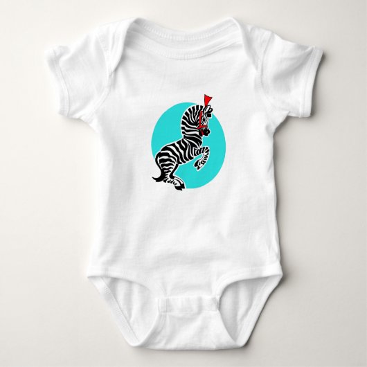 Zebra Baby Strampler (Vorderseite)