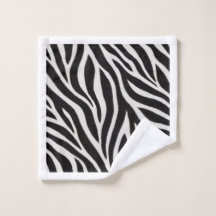 Zebra-Badematte | Schwarz-weißer Tierdruck