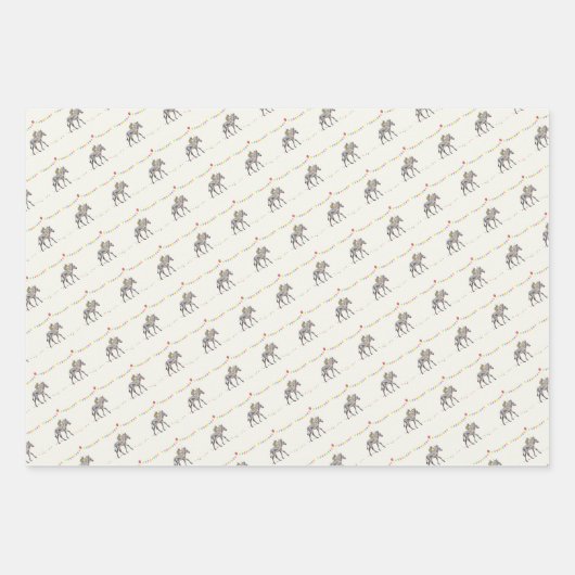 Zebra Ballon Partys CadeauPapiervellen Set Geschenkpapier Set (Vorderseite 3)