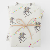 Zebra Ballon Partys CadeauPapiervellen Set Geschenkpapier Set (Beispiel)