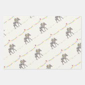 Zebra Ballon Partys CadeauPapiervellen Set Geschenkpapier Set (Vorderseite)