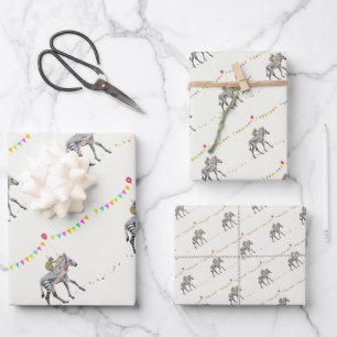 Zebra Ballon Partys CadeauPapiervellen Set Geschenkpapier Set