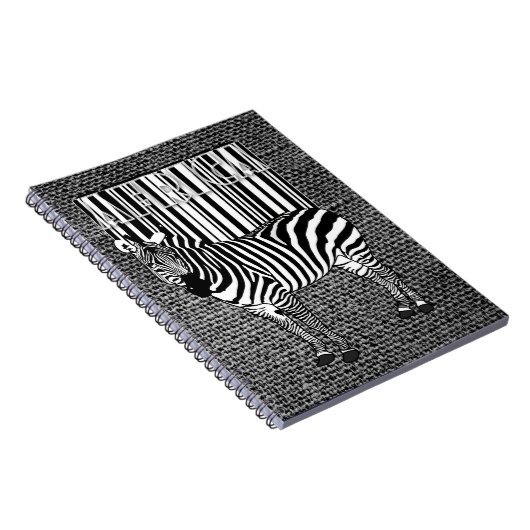 Zebra Barcode Art Notizblock (Rechte Seite)