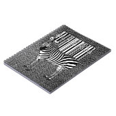 Zebra Barcode Art Notizblock (Linke Seite)