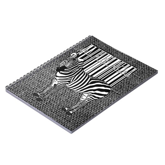 Zebra Barcode Art Notizblock (Linke Seite)