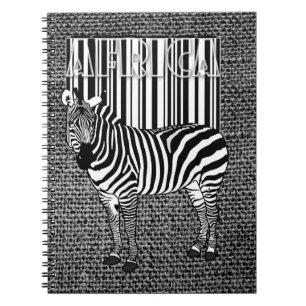 Zebra Barcode Art Notizblock