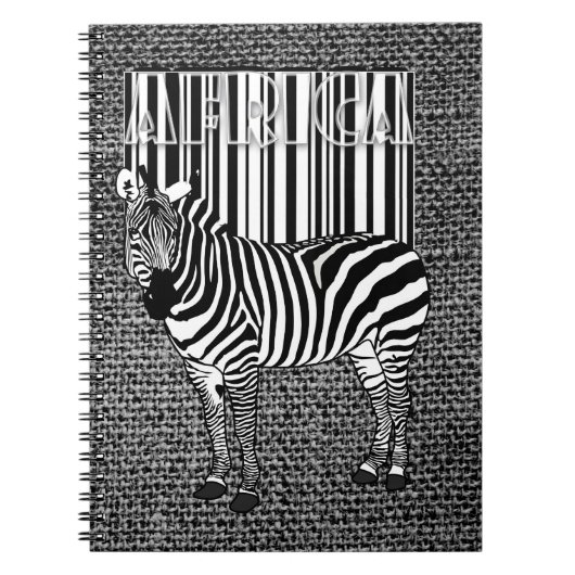 Zebra Barcode Art Notizblock (Vorderseite)