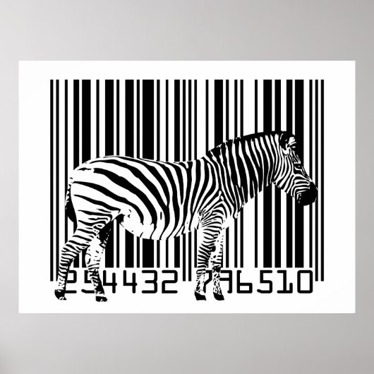 Zebra Barcode Art Poster (Vorne)