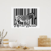 Zebra Barcode Art Poster (Küche)