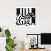 Zebra Barcode Art Poster (Heimbüro)