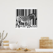 Zebra Barcode Art Poster (Küche)