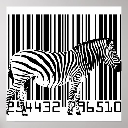 Zebra Barcode Art Poster (Vorne)
